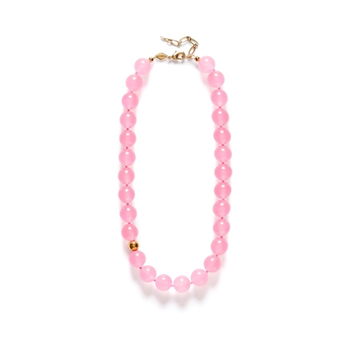 ANNI LU PINK BUBBLES HALSBAND GULDPLATERAD